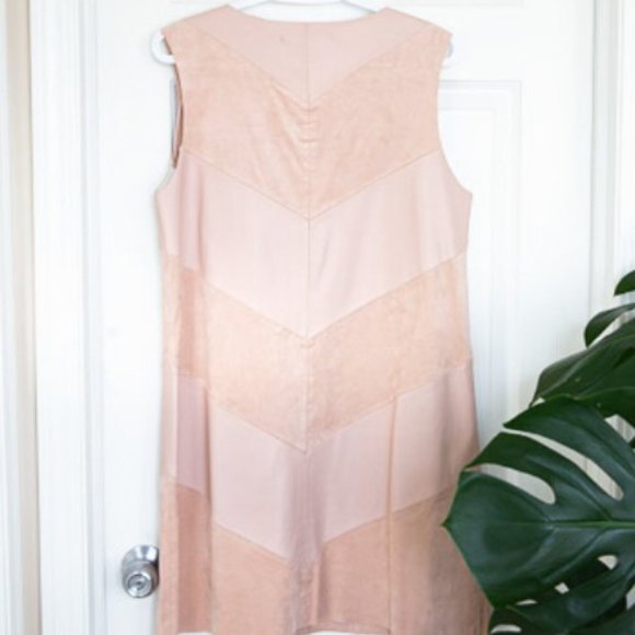 Zara Faux Leather/Suede Shift Dress - Picture 2 of 4